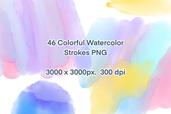 46 Colorful Watercolor Brush Strokes Review