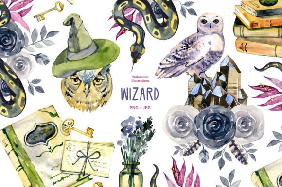 5 Watercolor WIZARD Illustrations Review