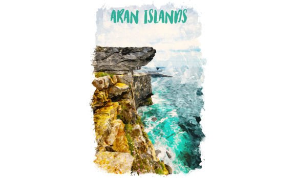 Aran Islands Europe Watercolor Poster & Illustrations