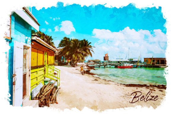 Belize Watercolor Poster: Illustrations Review