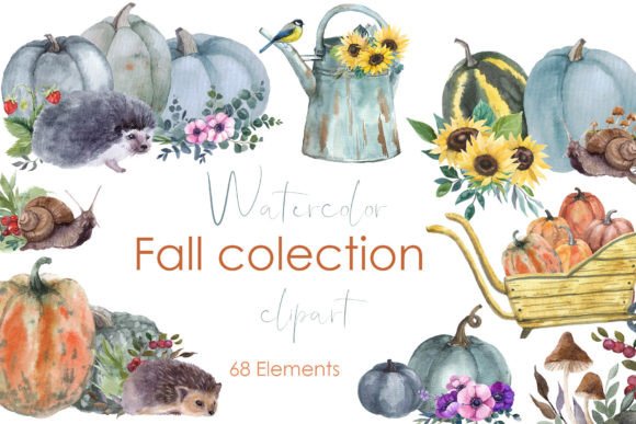 Cute Forest Watercolor Clipart for Crafting and Handmade Business