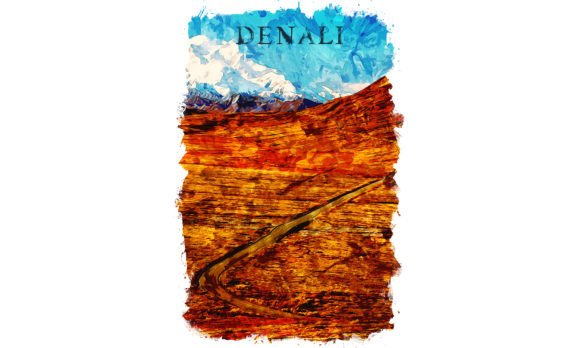 Denali U.S.A. Watercolor Poster Illustration for Digital Sellers