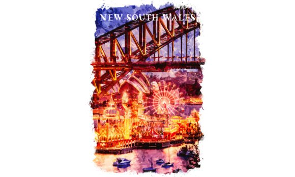 h1New South Wales Oceania Watercolor Illustrations/h1