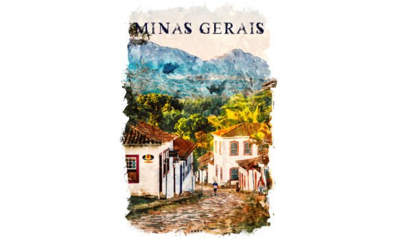 Minas Gerais South America Watercolor Illustrations for Real Design Projects