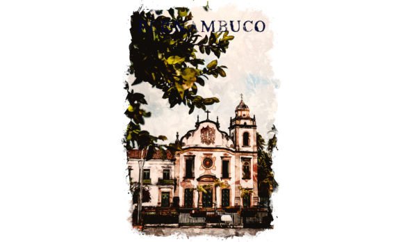 Pernambuco South America Watercolor Illustrations for Brand Design