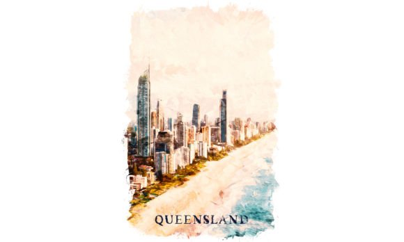 Queensland Oceania Watercolor Illustrations for Digital Sellers
