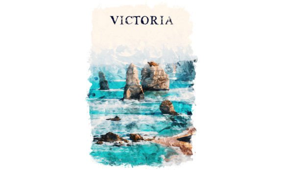 Victoria Oceania Watercolor: A Fresh Illustration for Lifestyle & Creative Blogs