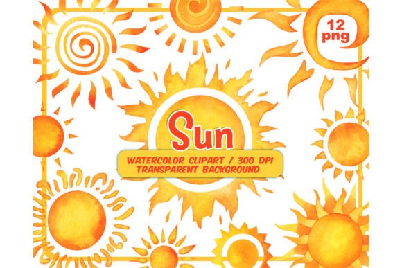 Watercolor Sun Clipart Set: A Designer's Review